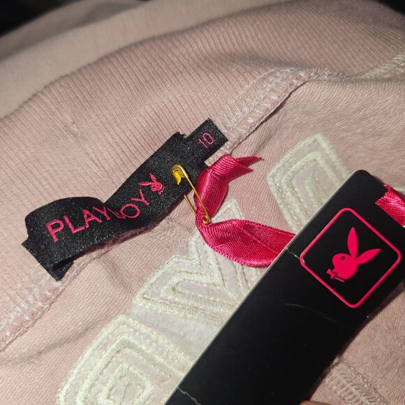 Rare Playboy Bunny Playmate 53 Embroidered Low Rise Track Pants - Picture 7 of 7